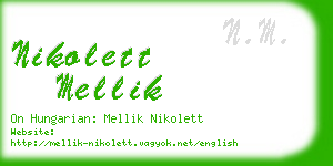 nikolett mellik business card
